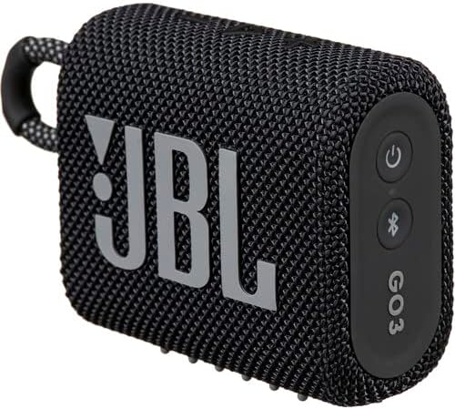 JBL Go 3 Portable Bluetooth Wireless Speaker, IP67 Waterproof and Dustproof Built-in Battery - Black