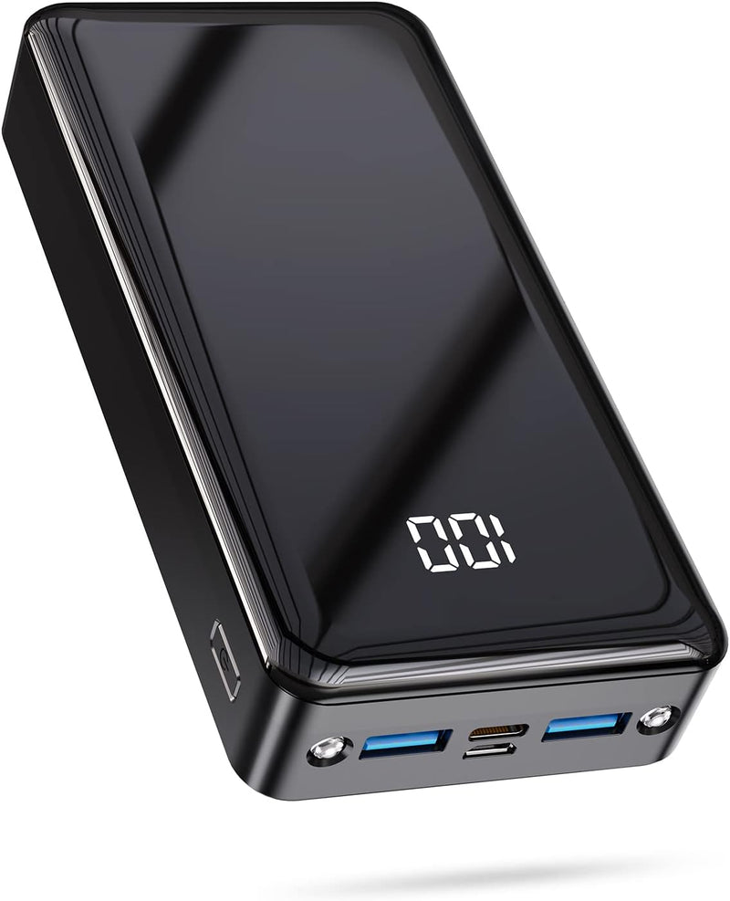 POIYTL 30800mAh Power Bank Fast Charging with Flashlight, 22.5W Small Power Bank Portable Charger 4 Ports USB C Huge Capacity External Battery Pack for iPhone, Samsung, iPad etc