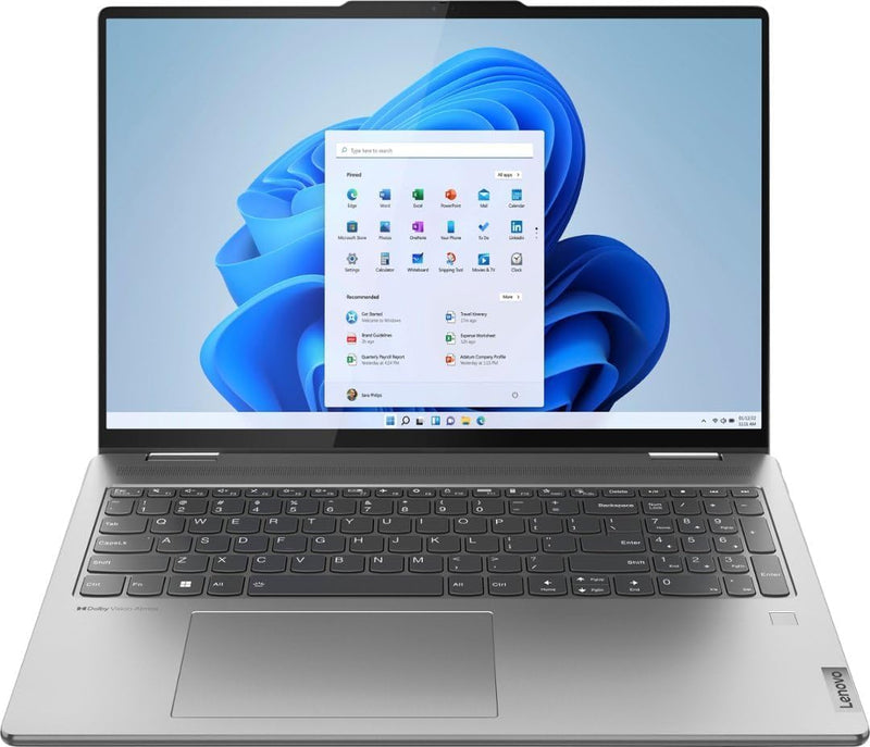 Lenovo Yoga 7 16" WUXGA 2 in 1 Touch Screen Laptop, AMD Ryzen 5 7535U 2.9GHz 6-core, 8GB Memory 512GB SSD, AMD Radeon 660M Graphics, Backlit KB, Fingerprint, WiFi 6E, Win11, Arctic Grey