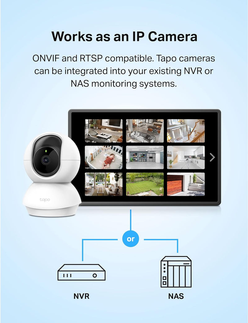 TP-Link Tapo 2K Pan/Tilt Security Camera for Baby Monitor, Dog Camera w/ Motion Detection, Motion Tracking, 2-Way Audio, Night Vision, Cloud/Local Storage, Works w/ Alexa & Google Home, 2-Pack(C210P2)