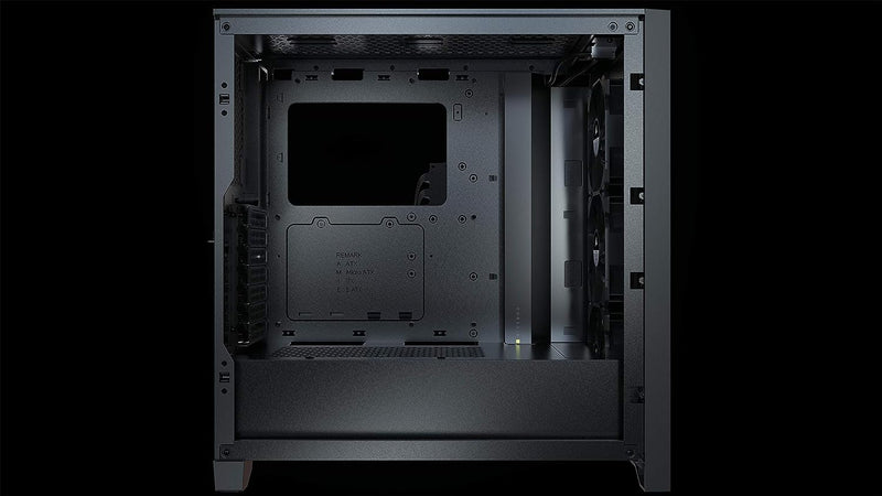 CORSAIR iCUE 4000X RGB empered Glass Mid-Tower ATX PC Case - 3X SP120 RGB Elite Fans - iCUE Lighting Node CORE Controller - High Airflow - Black