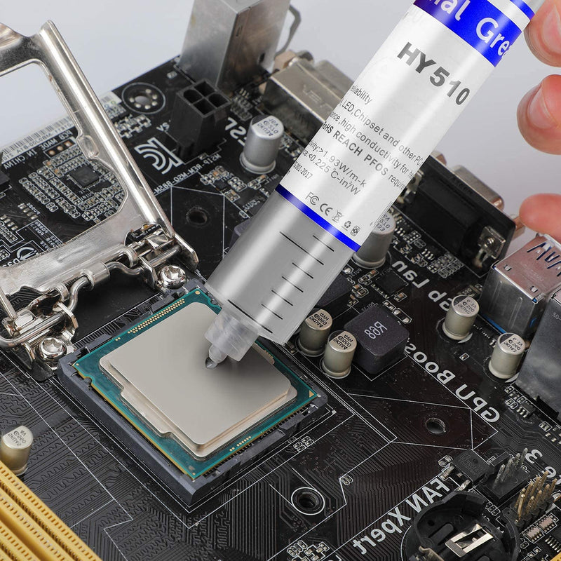 MoneyQiu HY-510-100g Thermal Conductivity: >1.93W/m-k CPU Thermal heatsink Paste Silicone Grease Compound Non-Conductive for pc CPU gpu PS4 100 Gram
