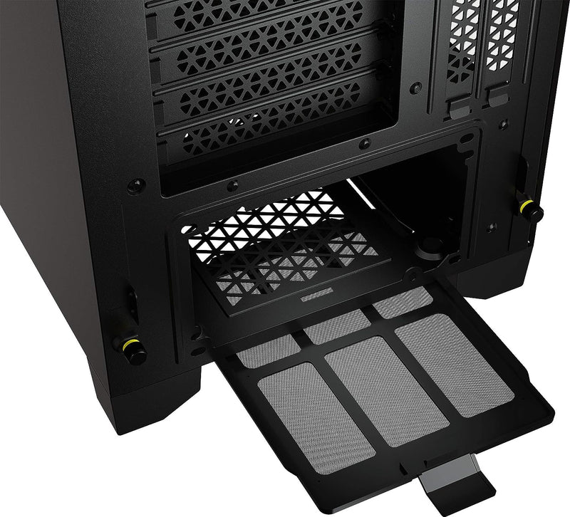 CORSAIR iCUE 4000X RGB empered Glass Mid-Tower ATX PC Case - 3X SP120 RGB Elite Fans - iCUE Lighting Node CORE Controller - High Airflow - Black