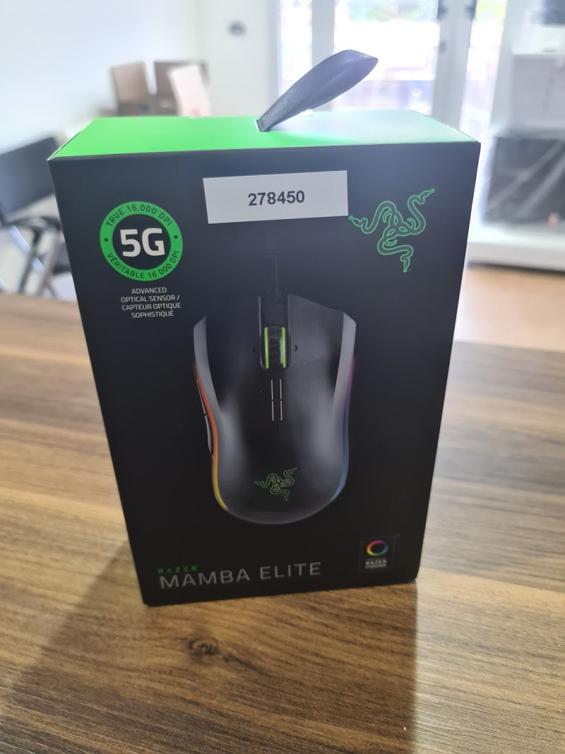 Razer Mamba Elite Wired Gaming Mouse: 16,000 DPI Optical Sensor - Chroma RGB
