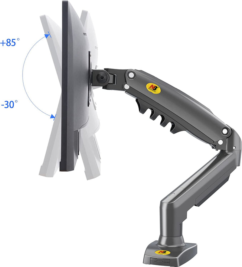 NB North Bayou Monitor Desk Mount Stand Full Motion Swivel Monitor Arm with Gas Spring for 17-30''Monitors