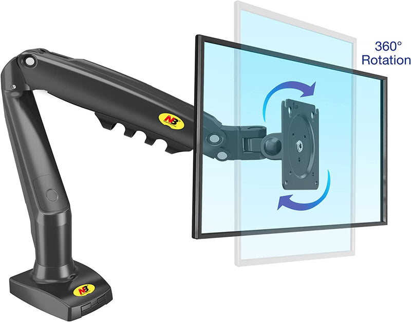 NB North Bayou Monitor Desk Mount Stand Full Motion Swivel Monitor Arm with Gas Spring for 17-30''Monitors