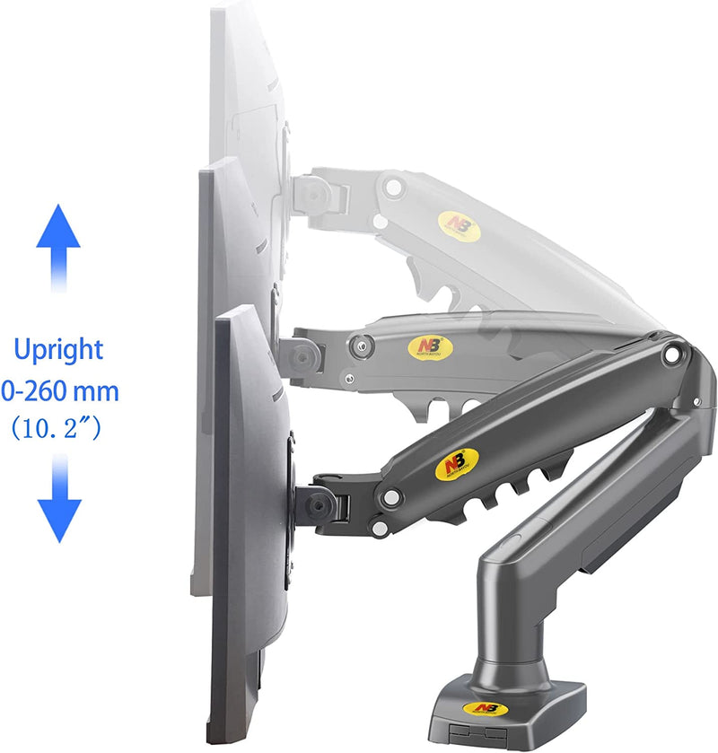 NB North Bayou Monitor Desk Mount Stand Full Motion Swivel Monitor Arm with Gas Spring for 17-30''Monitors