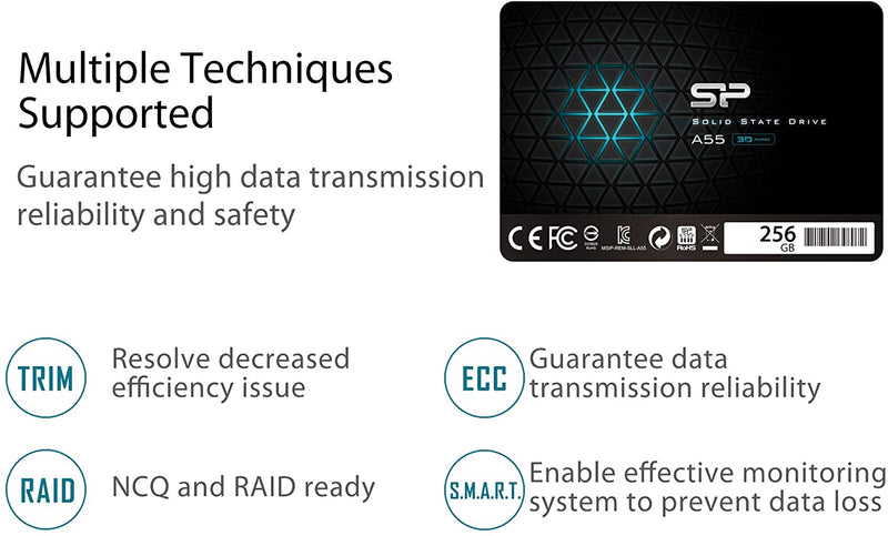 SILICON POWER 256GB SSD SATA III 2.5" 7mm (0.28")
