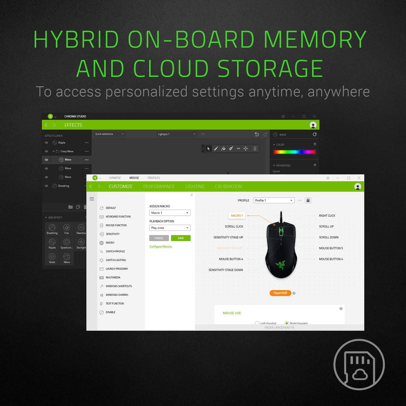 Razer Mamba Elite Wired Gaming Mouse: 16,000 DPI Optical Sensor - Chroma RGB